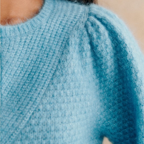 SOLD// Sézane NWOT Solena Cardigan in Blue Lagoon Size M - Picture 3 of 7